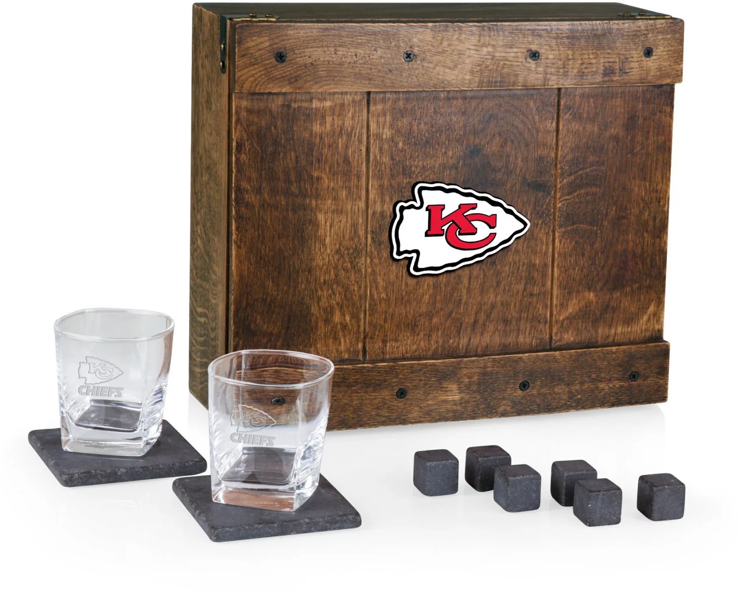 Picnic Time Kansas City Chiefs Whiskey Box Gift Set Academy