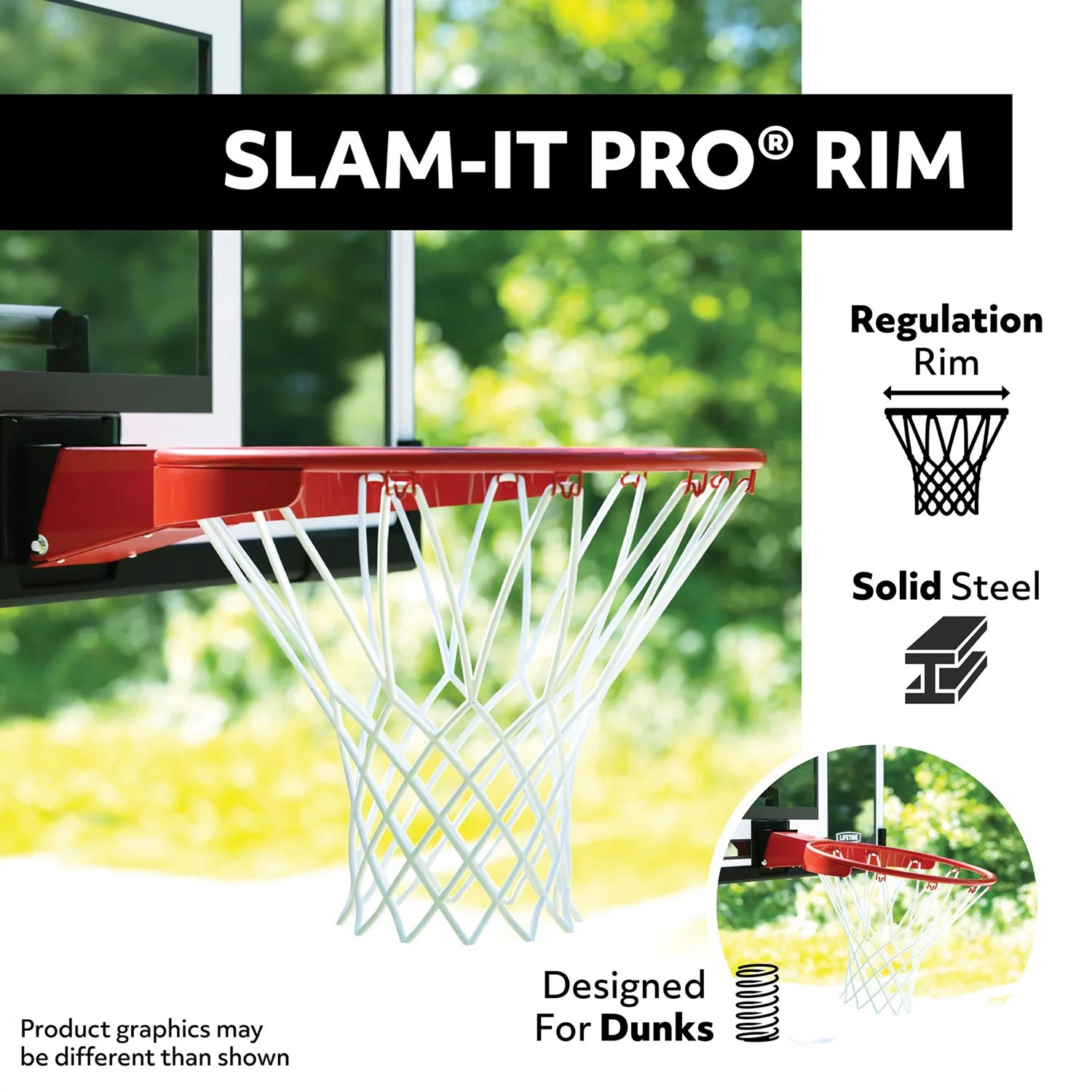 Lifetime Adjustable InGround 54 in Acrylic Basketball Hoop Academy