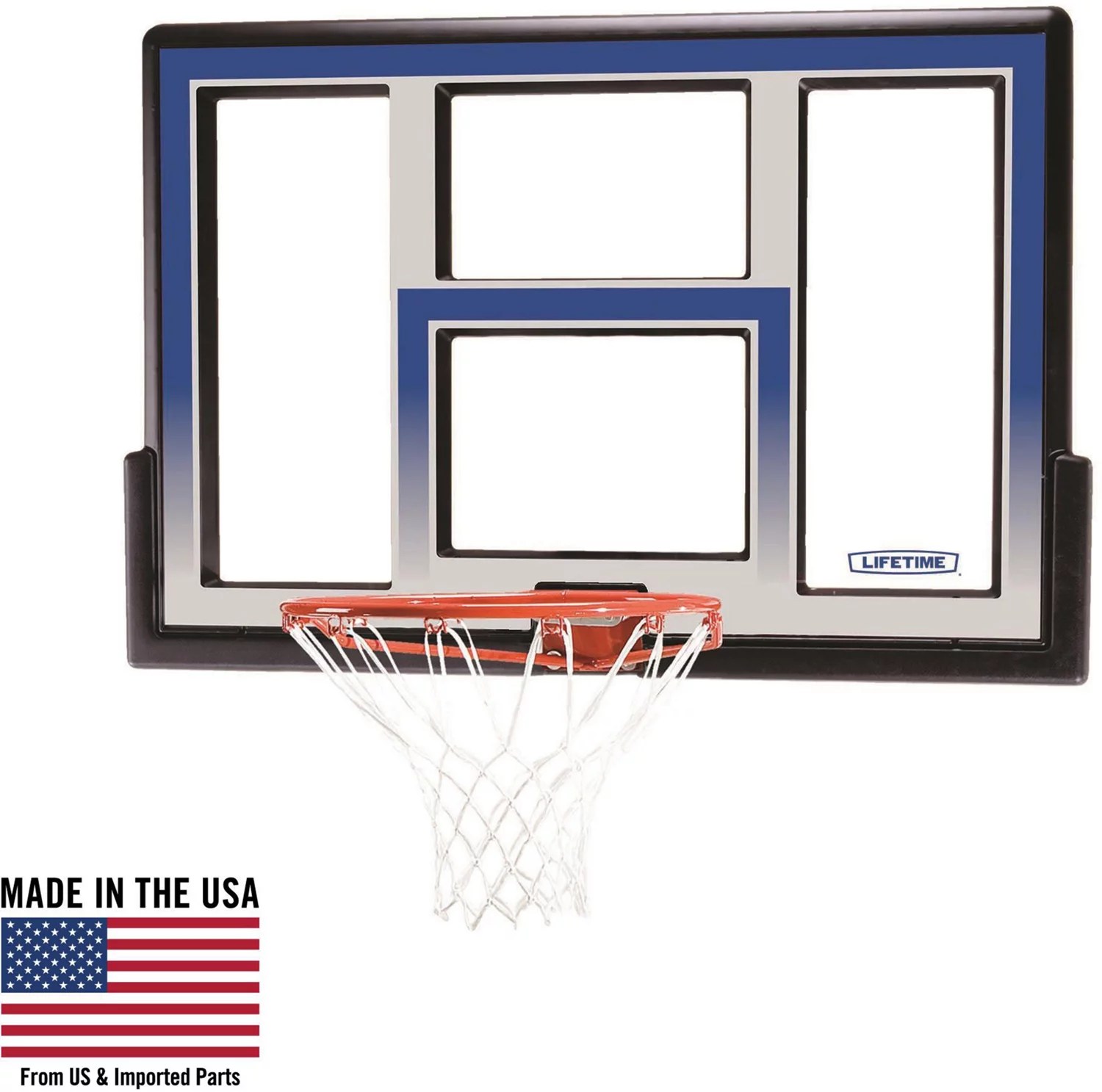 Lifetime Basketball 48 in Backboard and Rim Combo Academy