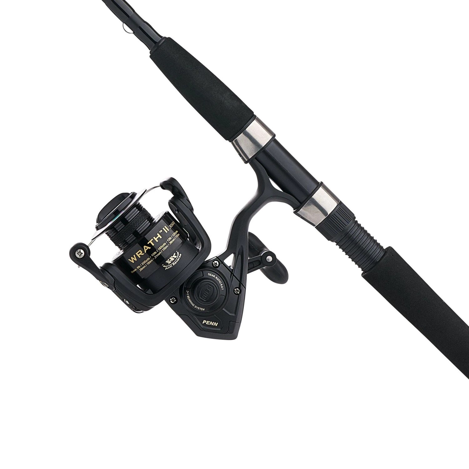 Penn Wrath II Spinning Combo 3000 Fishing Rod and Reel Combo Academy