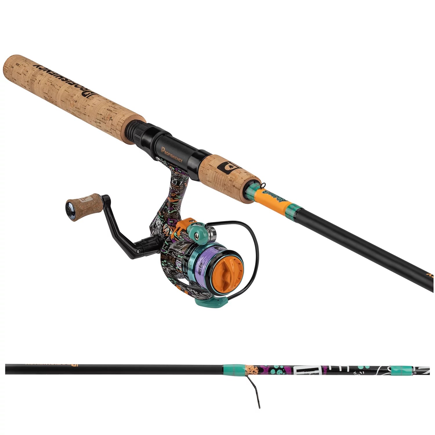 ProFISHiency Krazy 3 Rec Spinning Rod and Reel Combo Academy
