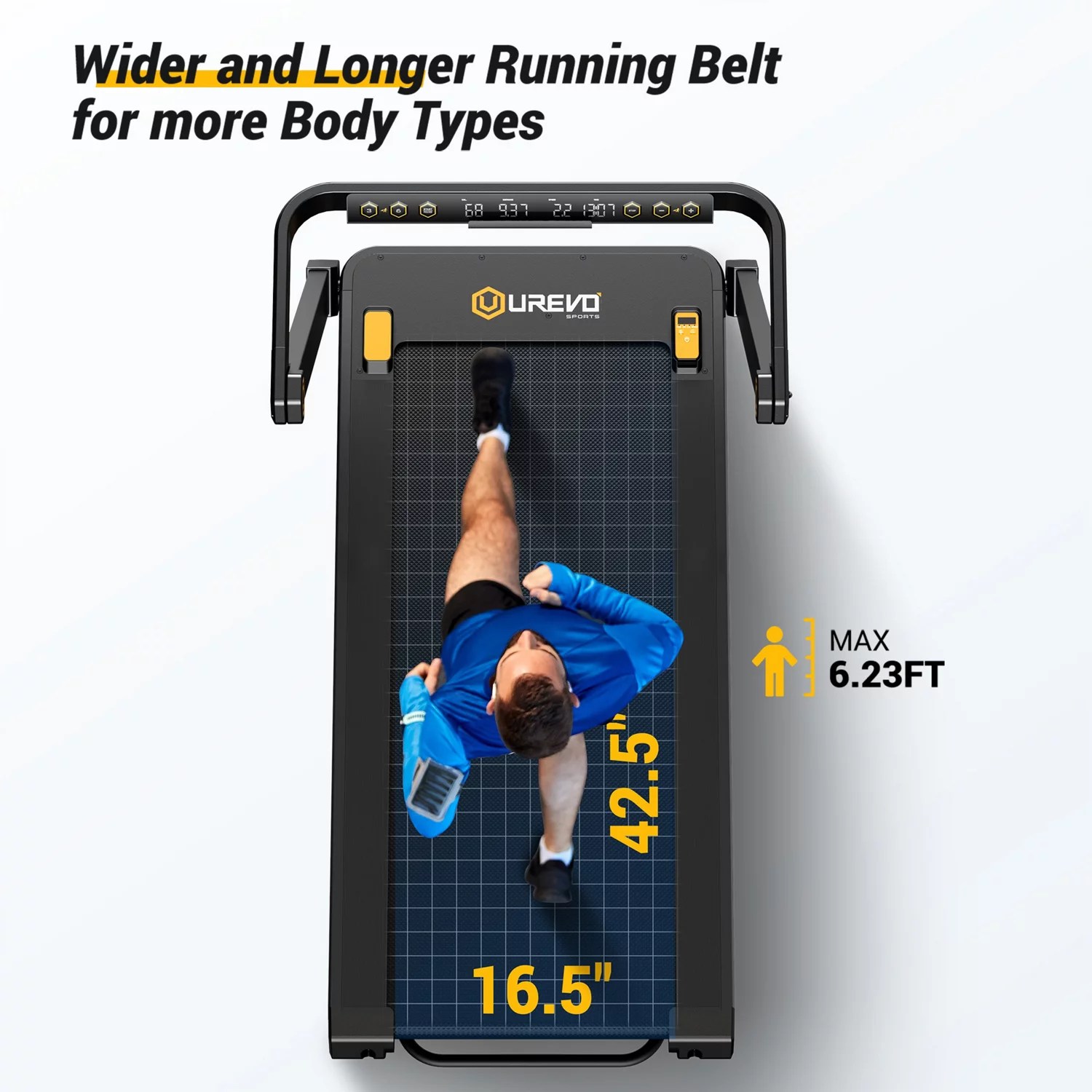 UREVO Strol 3-in-1 Foldable Treadmill with Removable Desk | Academy