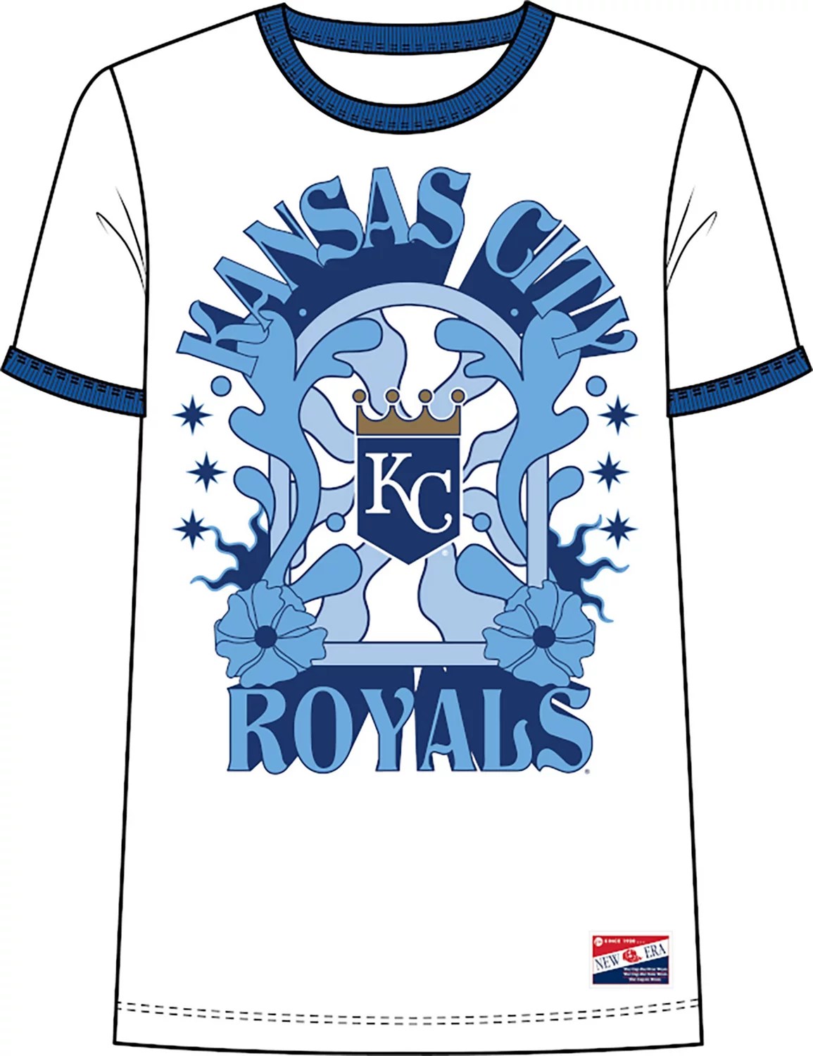 New Era Women's Kansas City Royals Ringer Tshirt Academy
