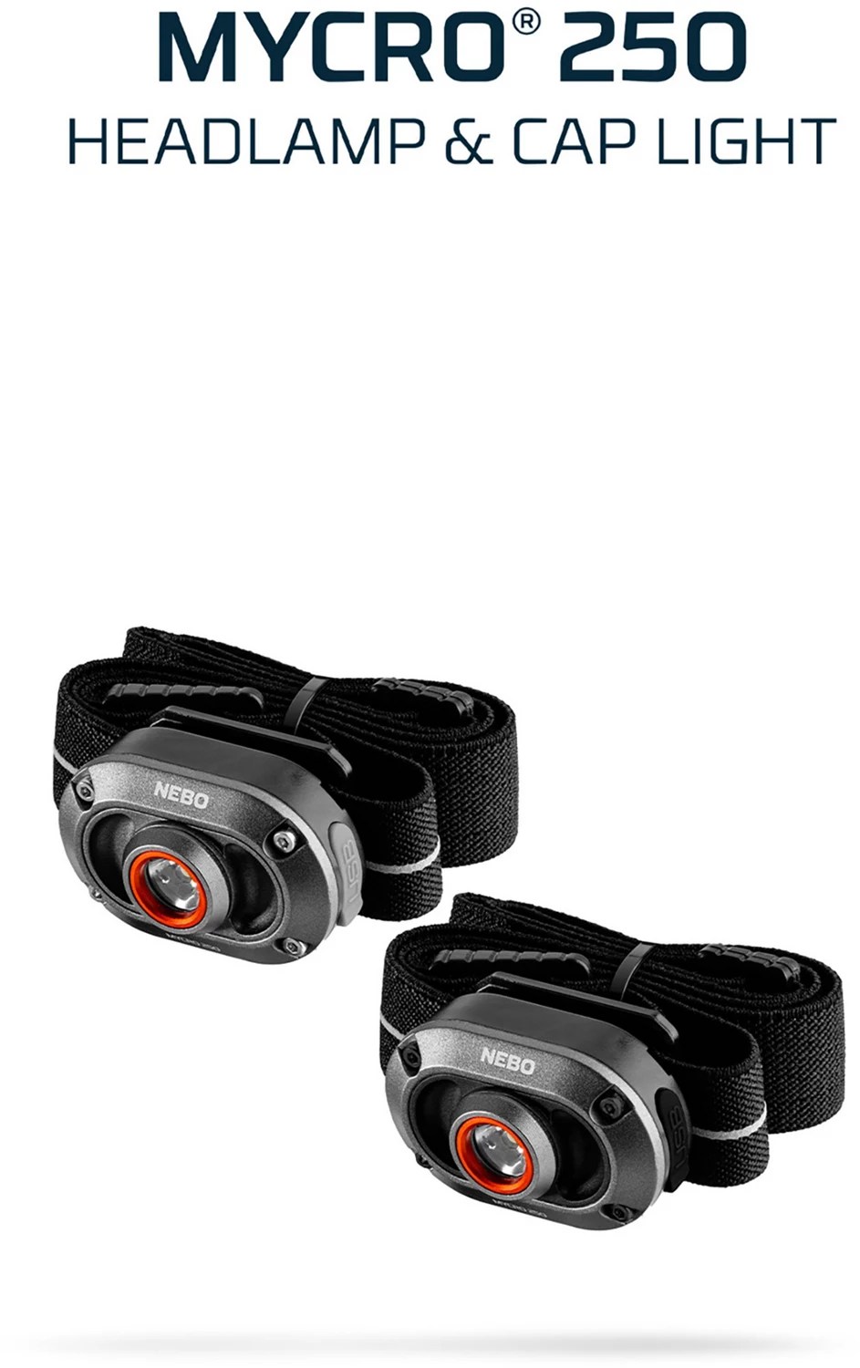 NEBO MYCRO 250 Lumen Rechargeable Headlamps 2Pack Academy