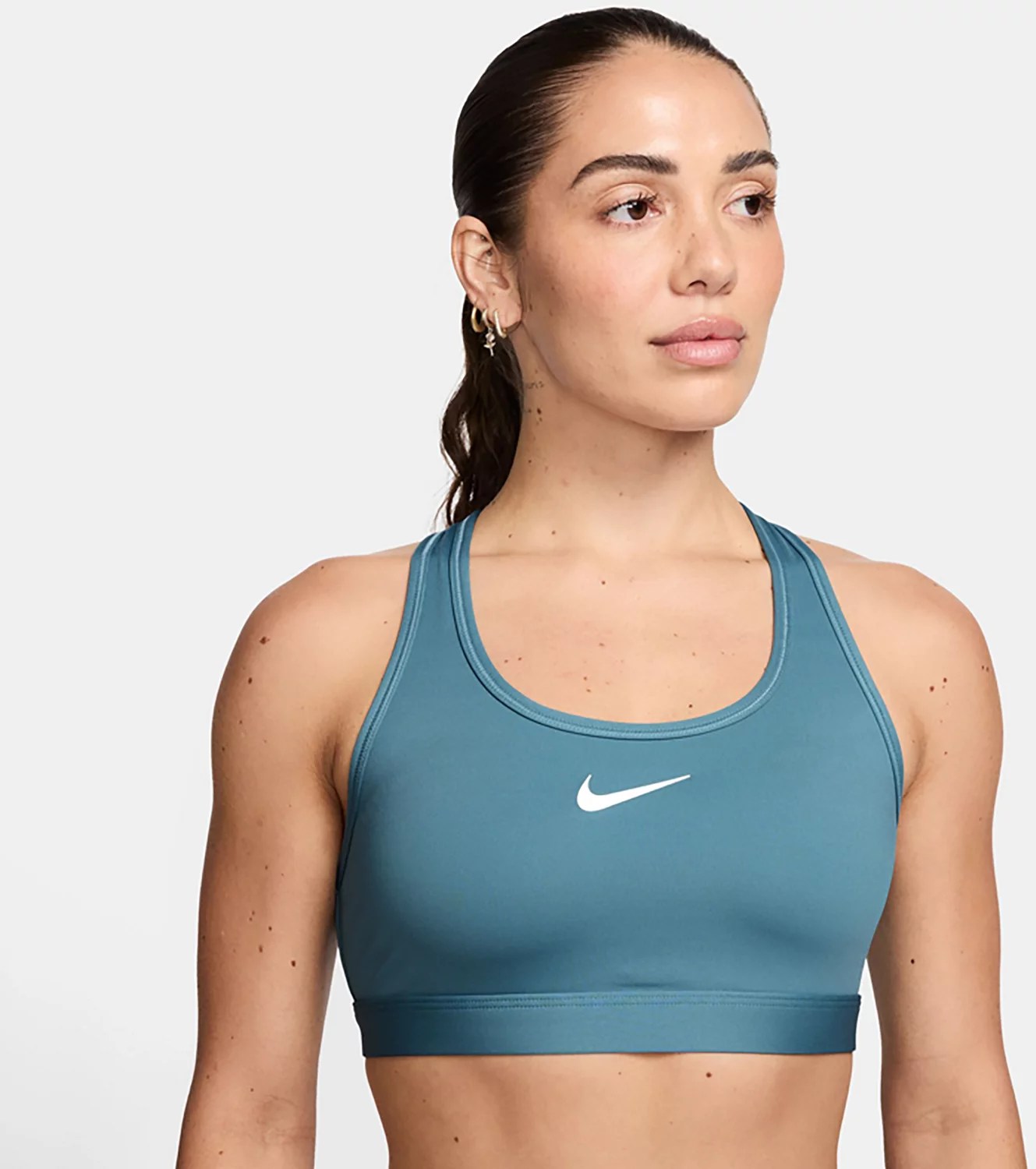 Nike Women's Swoosh Padded Medium Support Sports Bra Academy(03)
