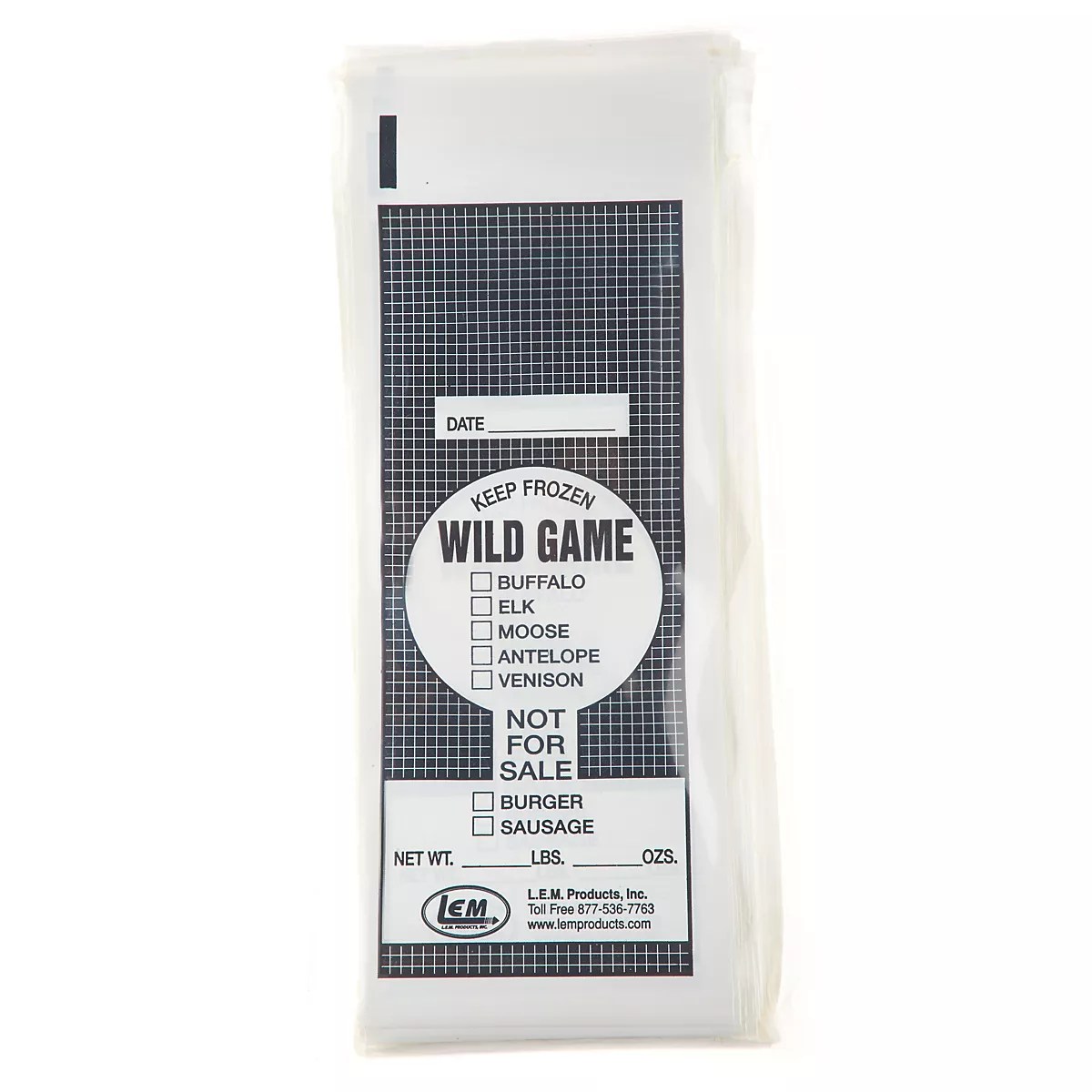 LEM 1 lb. Wild Game Bags 100Count Academy