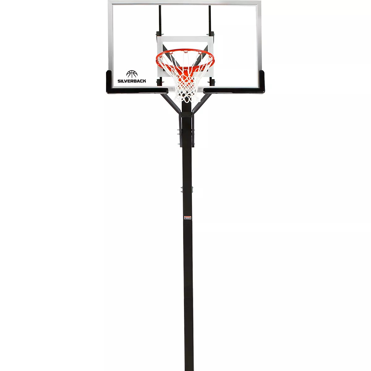 Silverback 54 in Inground TemperedGlass Basketball Hoop Academy