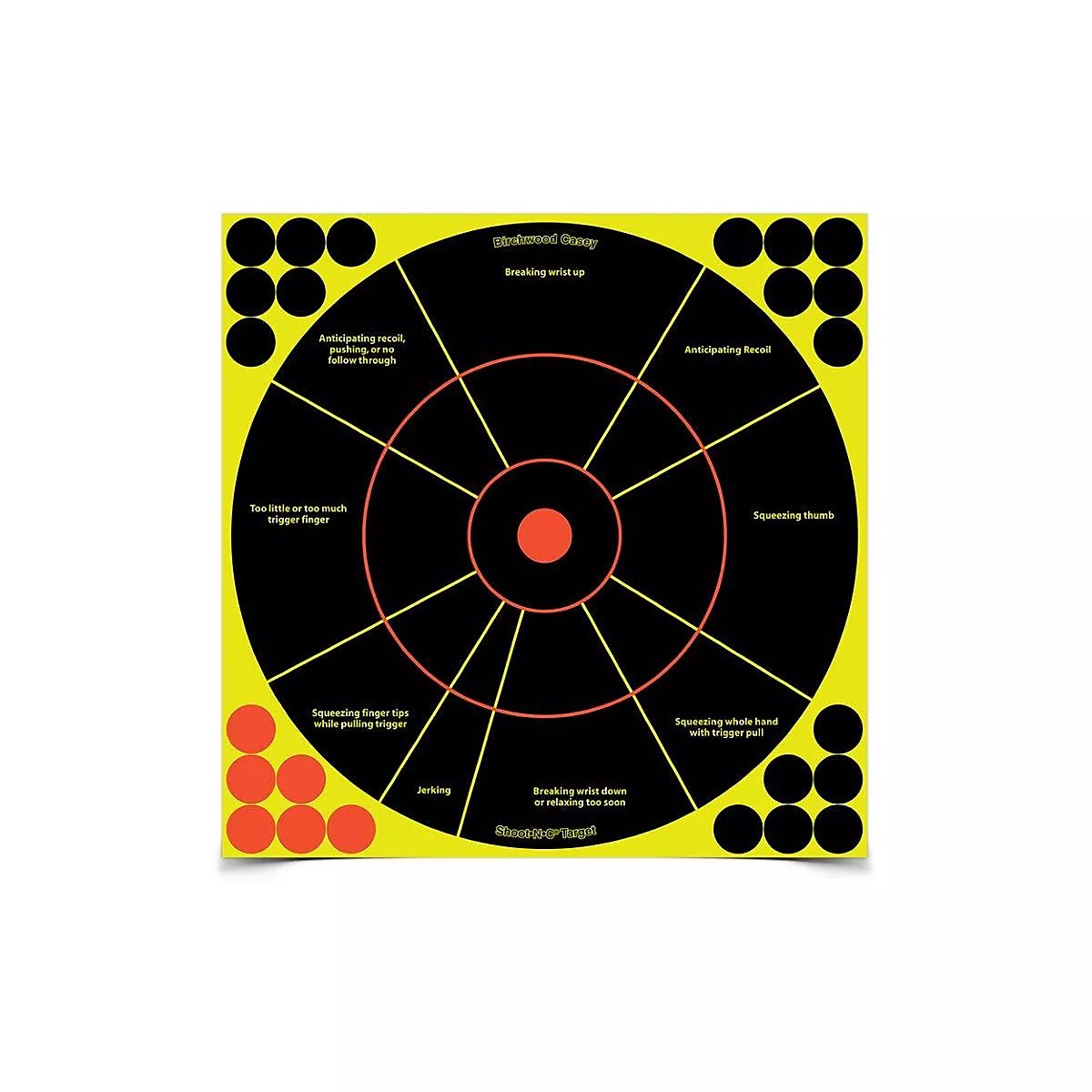 Birchwood Casey ShootNC 12 in Handgun Trainer Targets 5Pack Academy