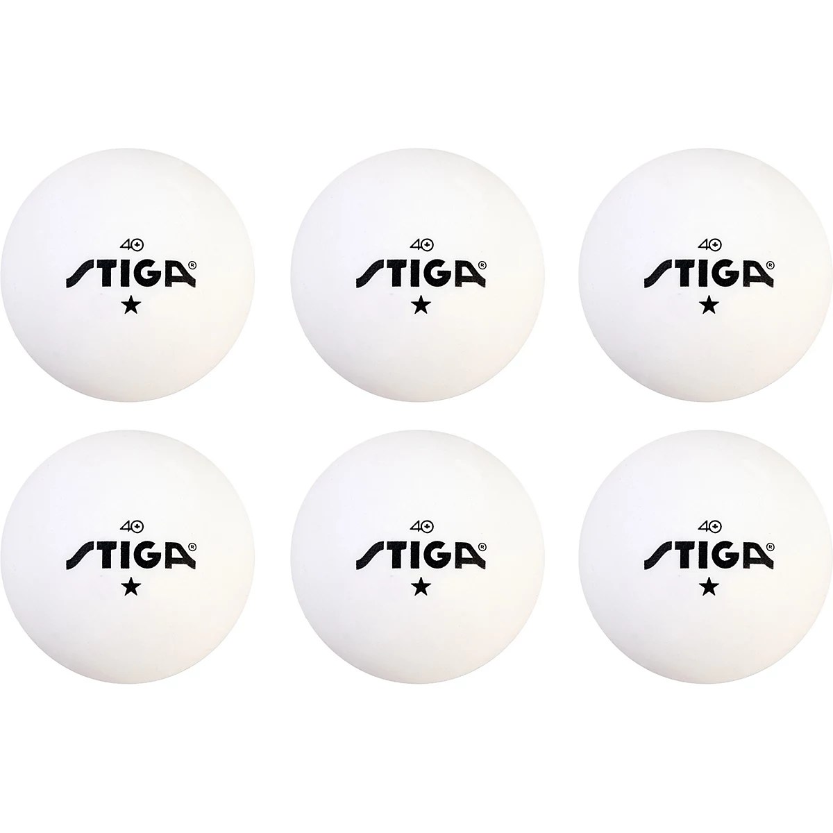 Stiga 1Star Table Tennis Balls 6Pack Academy