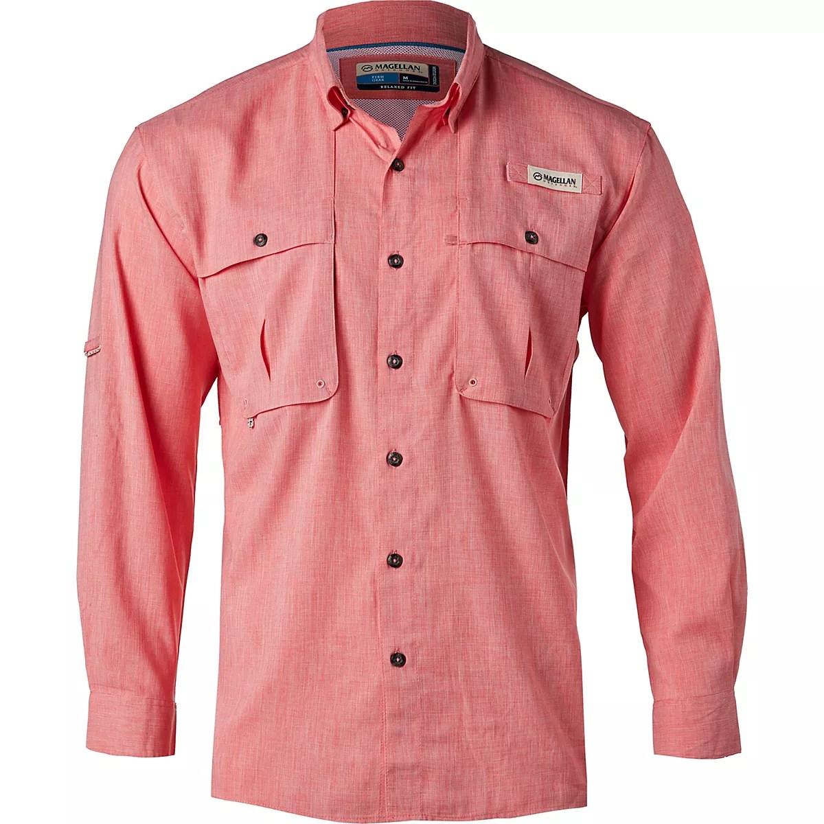 Magellan Outdoors Men's Aransas Pass Heather Long Sleeve Fishing Shirt