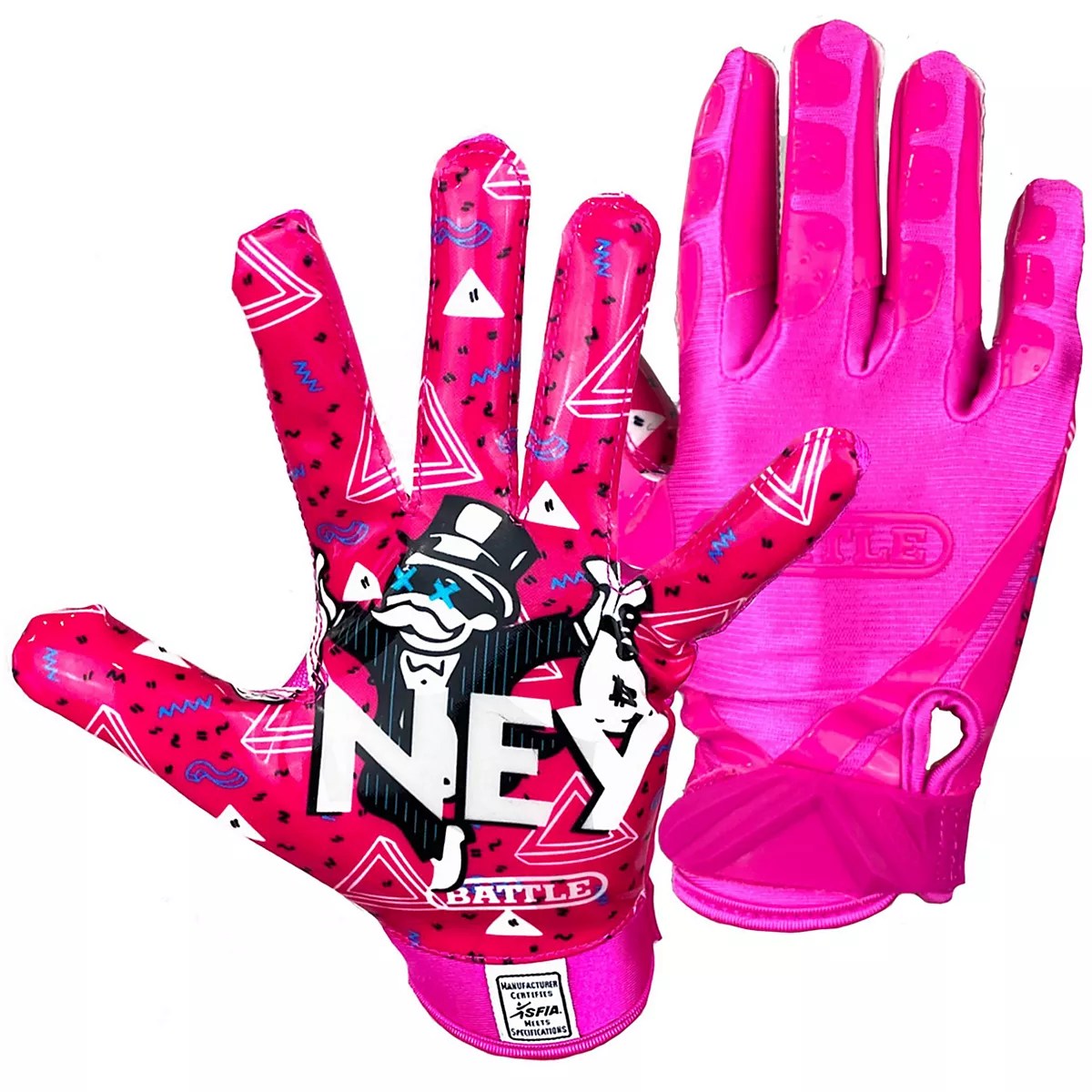 Battle Adults' Money Man Receiver Football Gloves Academy