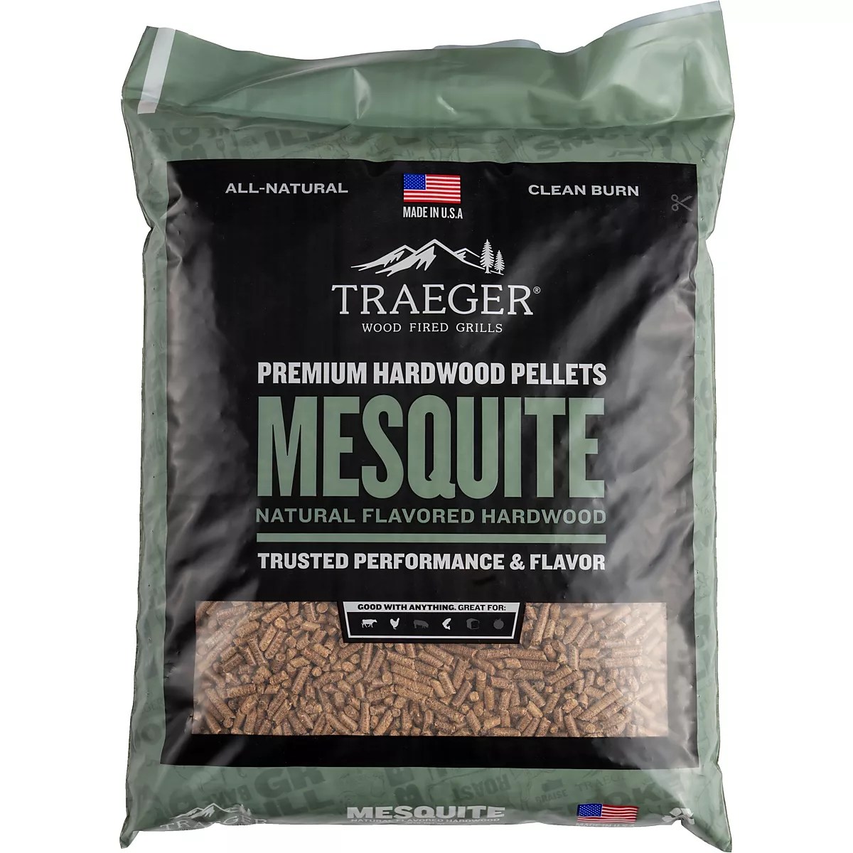 Traeger Mesquite Barbecue 20 lb Wood Pellet Bag Academy