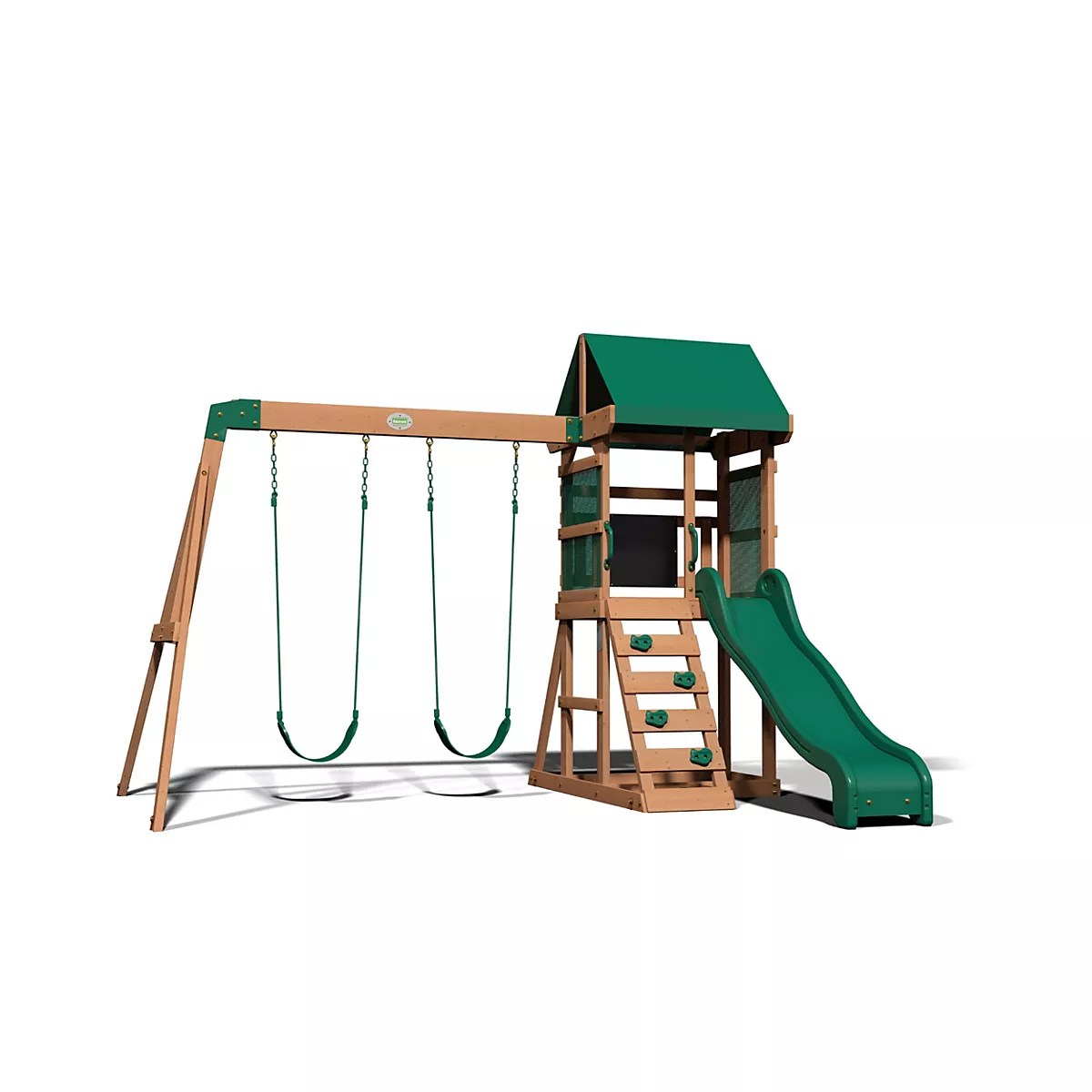 Backyard Discovery Buckley Hill Wooden Swing Set Academy