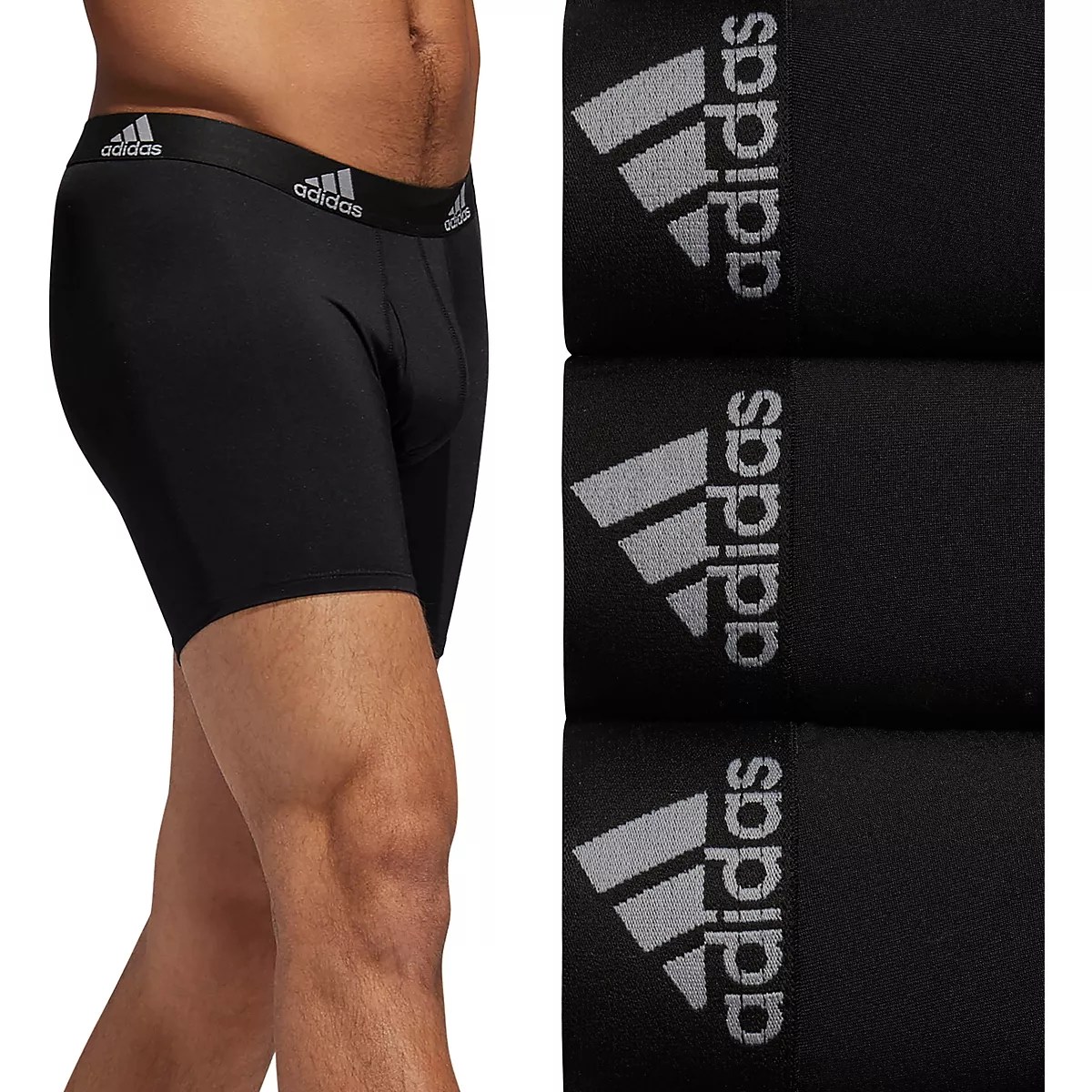 adidas Men's Performance Boxer Briefs 3Pack Academy