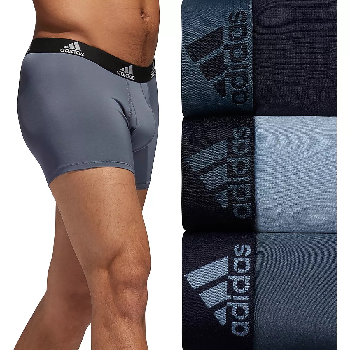 adidas Men's Performance Trunks Briefs 3Pack Academy