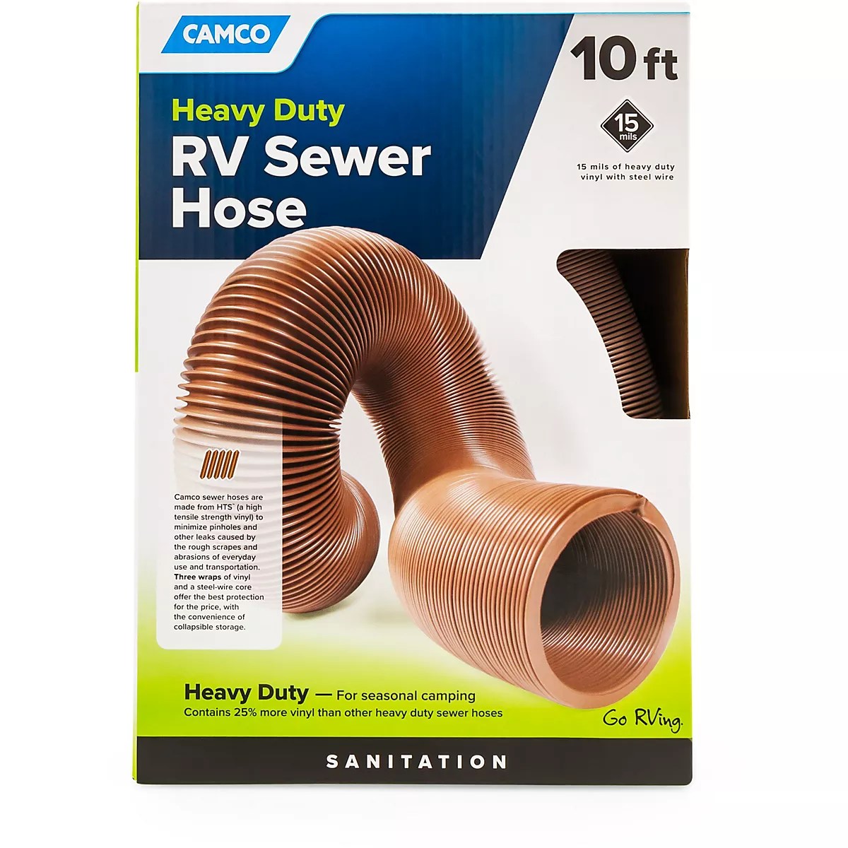 Camco HTS 10 ft. Heavy Duty RV Sewer Hose Kit Academy
