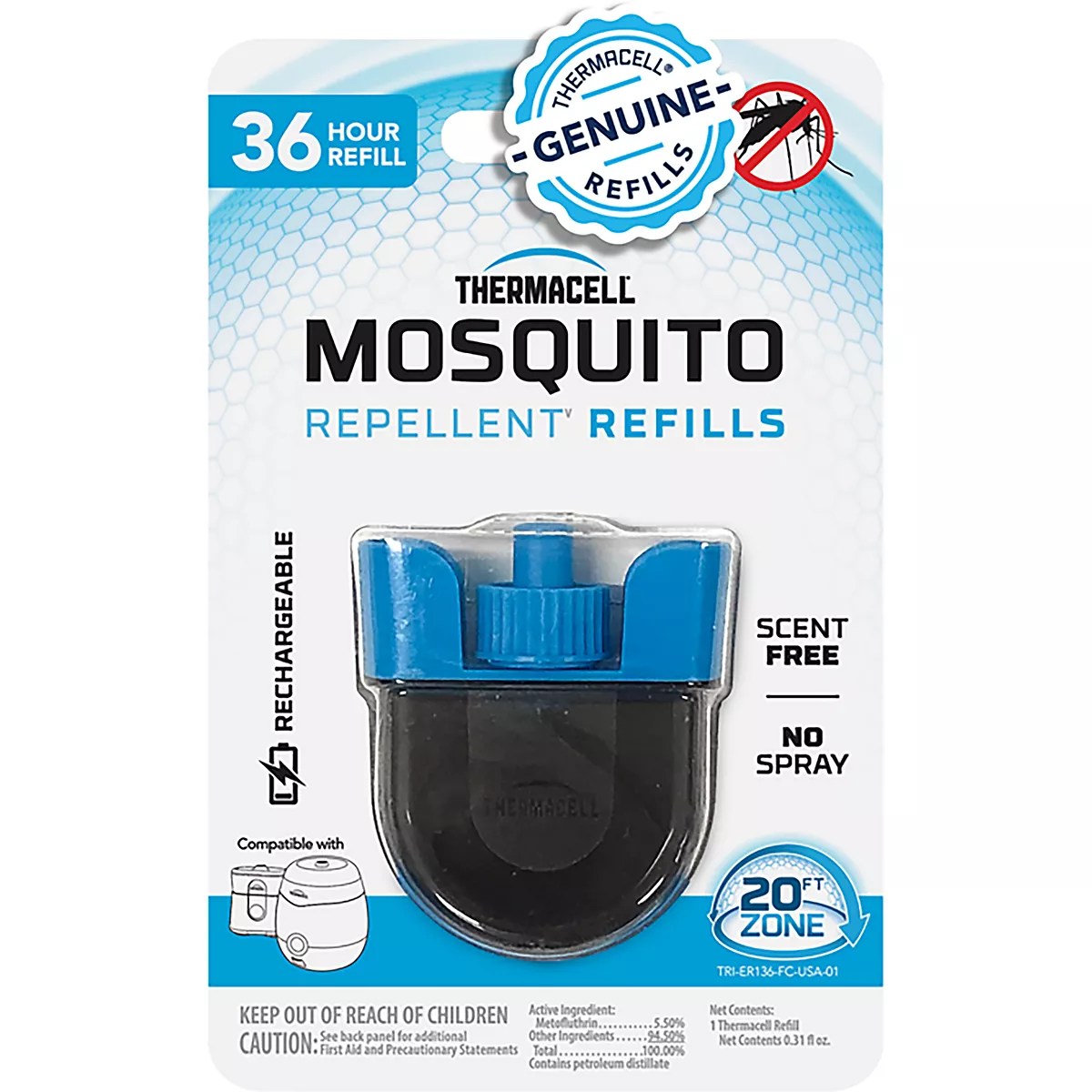 ThermaCELL Radius Zone 36Hour Rechargeable Mosquito Repellent Refill