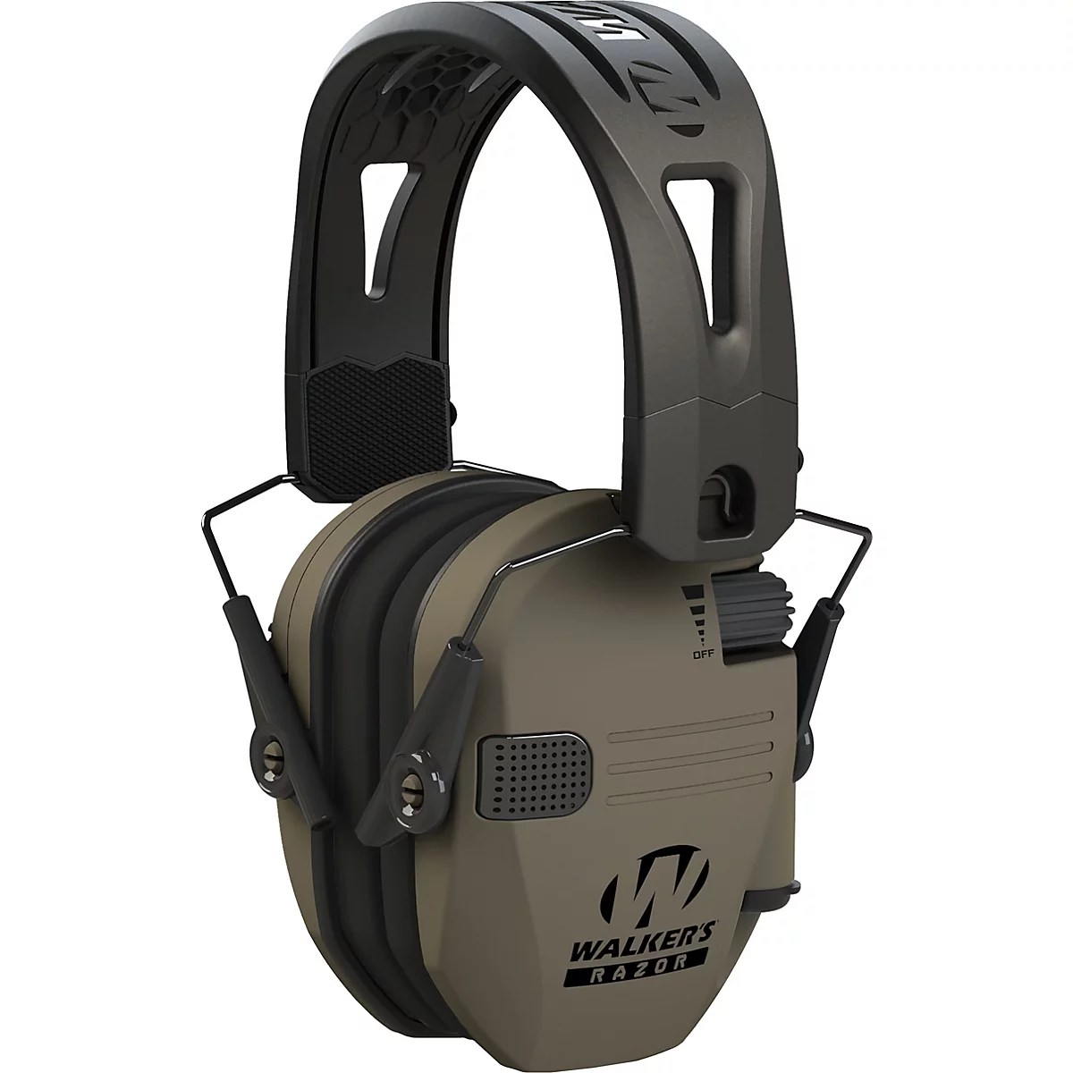 Walker's TactiGrip Series Electronic Muffs with Razor Rubber Headband