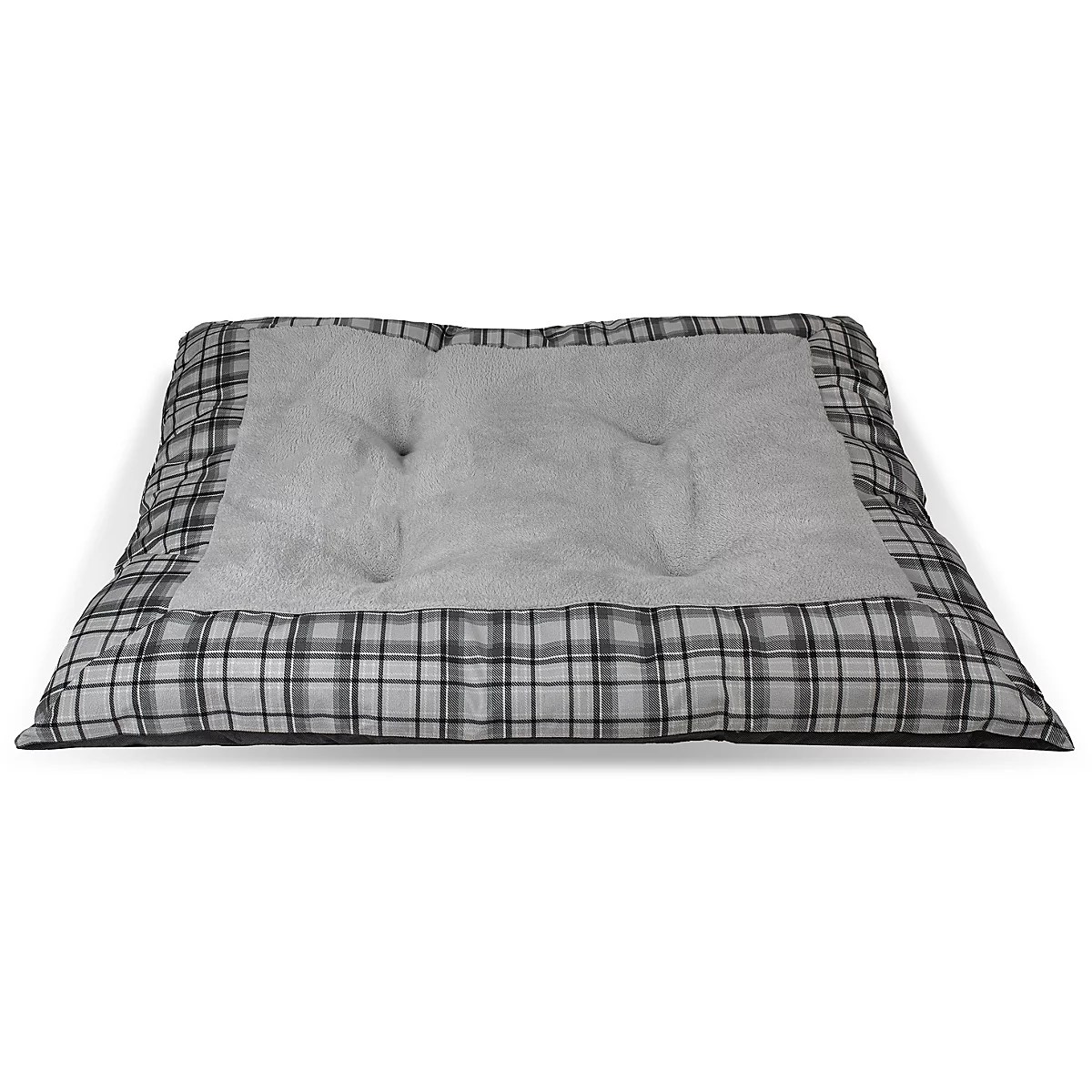 Cozy Pet Tufted Plaid Pet Bed Academy