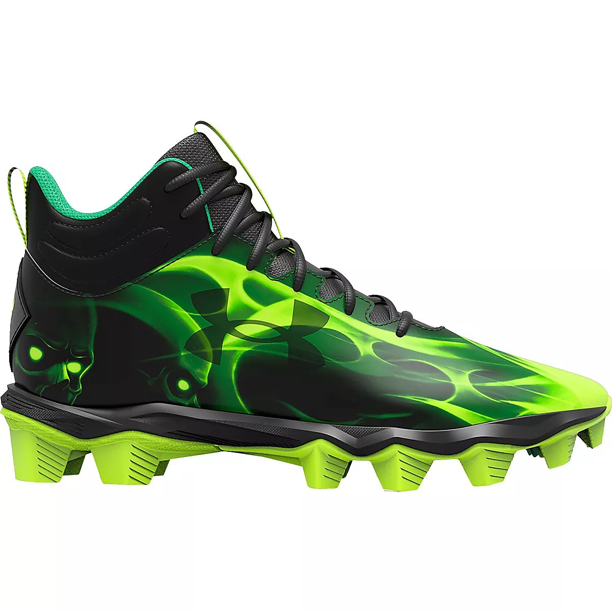 Under Armour Boys' Spotlight Franchise RM Jr Slime Football Cleats