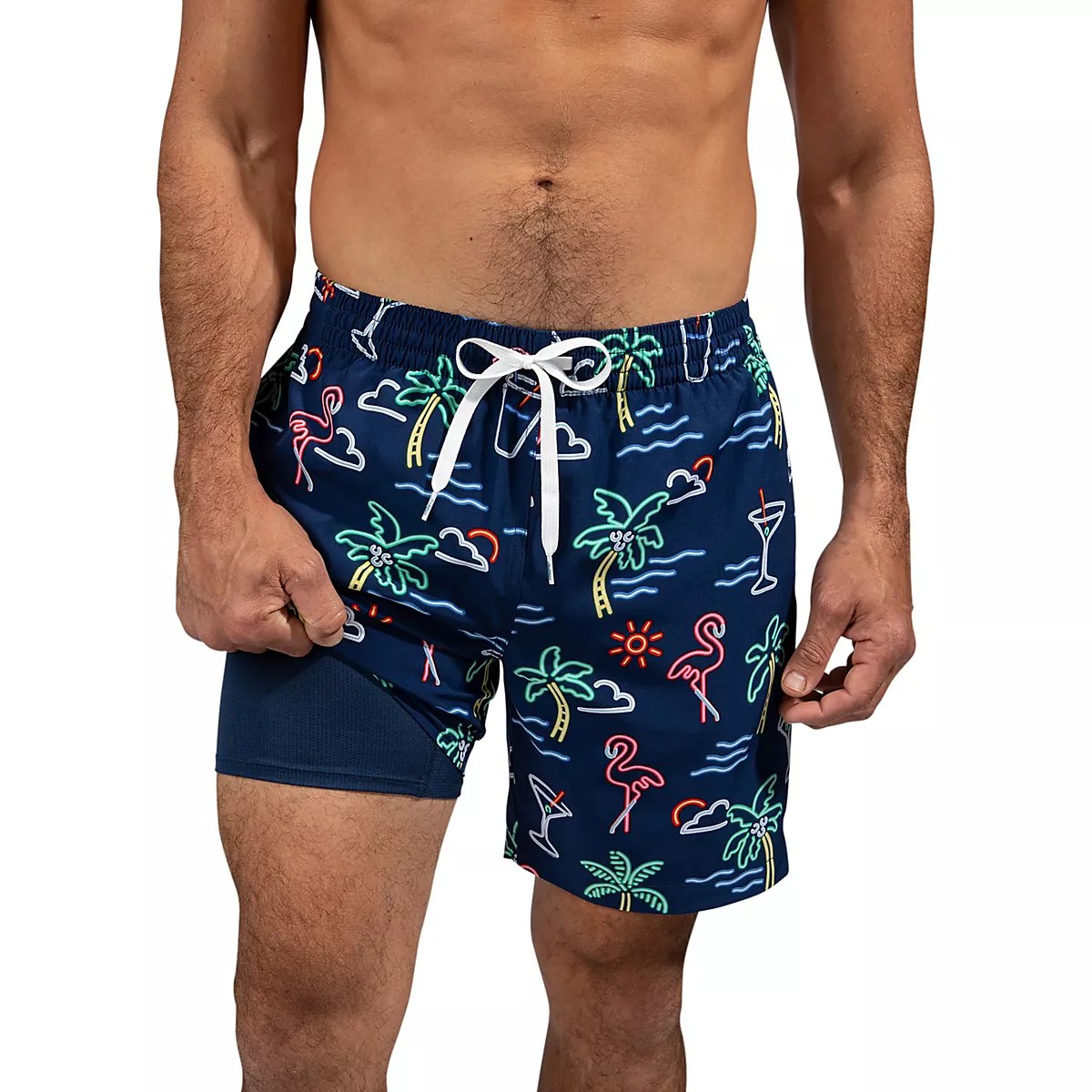 Chubbies Men's Neon Lights Lined Stretch Swim Trunks 5.5 in Academy