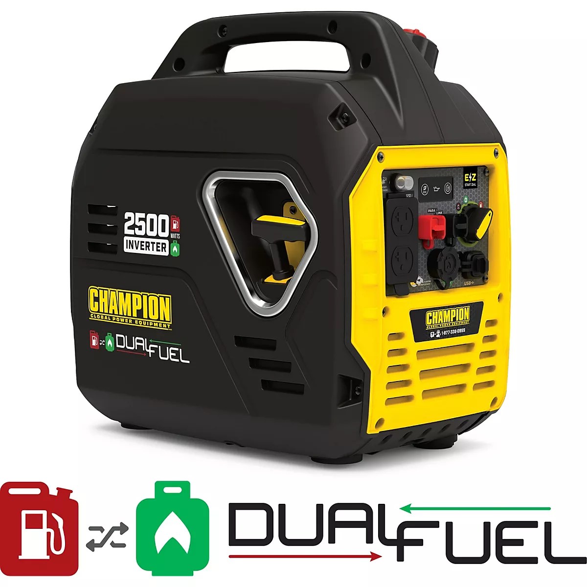 Champion 2,500Watt Ultralight Portable Dual Fuel Inverter Generator