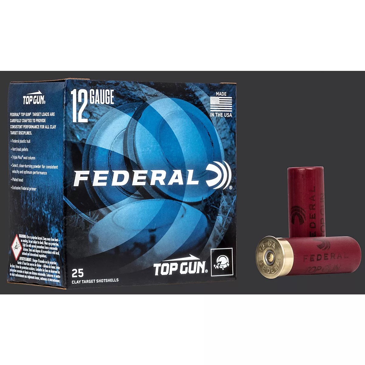 Federal Top Gun 8 Shot 12 Gauge Shotgun Shells 25 Rounds Academy