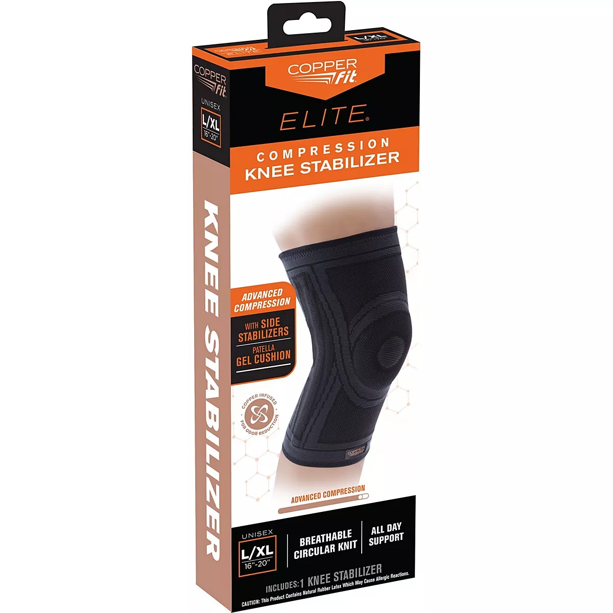Copper Fit ELITE Copper Infused Compression Knee Stabilizer Academy