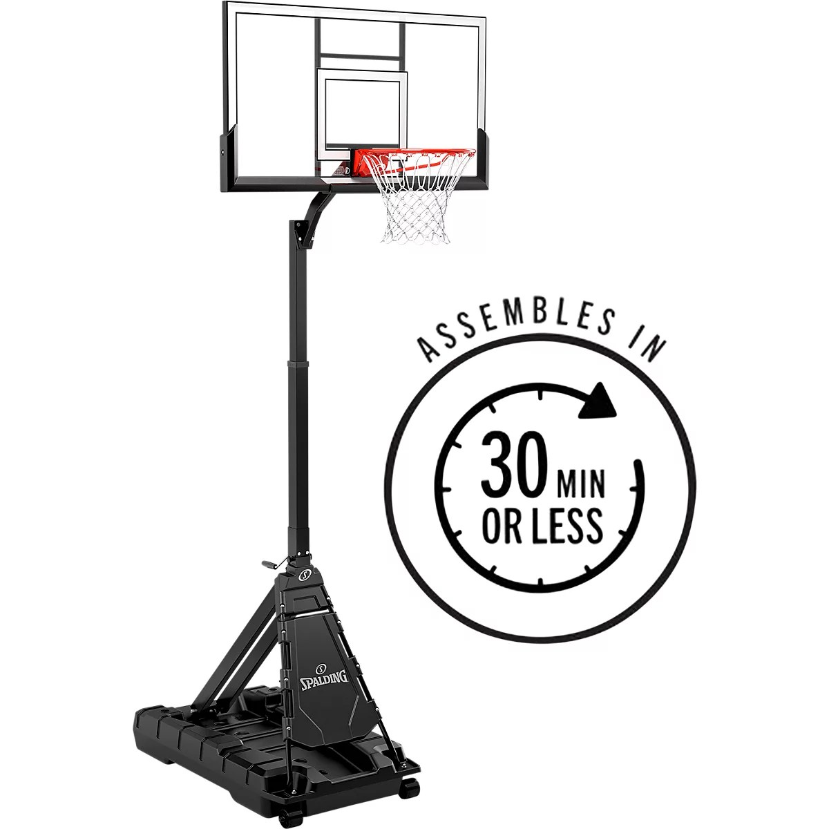 Spalding 54 in Portable Momentous EZ Assembly Basketball Hoop Academy