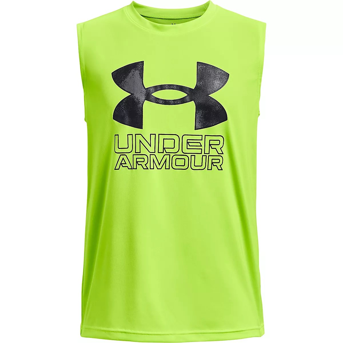 Under Armour Boys' Tech Hybrid Print Fill Tank Top Academy