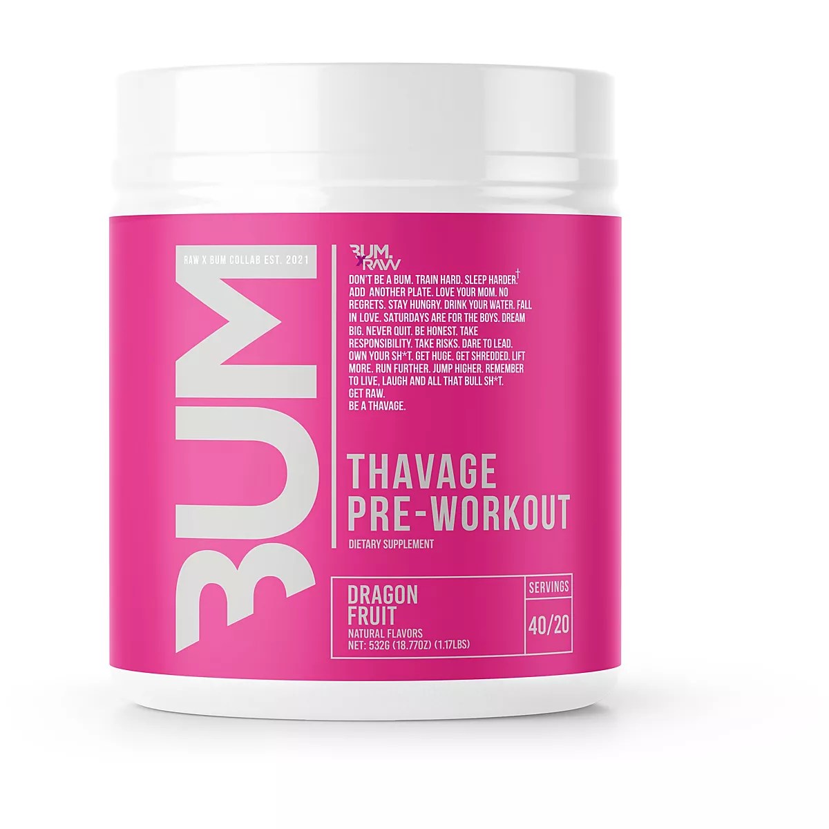 RAW CBUM Series Thavage PreWorkout Academy
