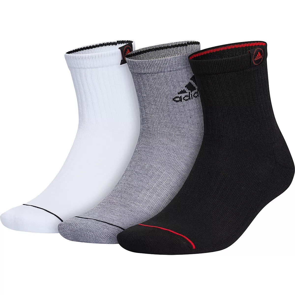 adidas Men's Cushioned Classic High Quarter Socks 3Pack Academy