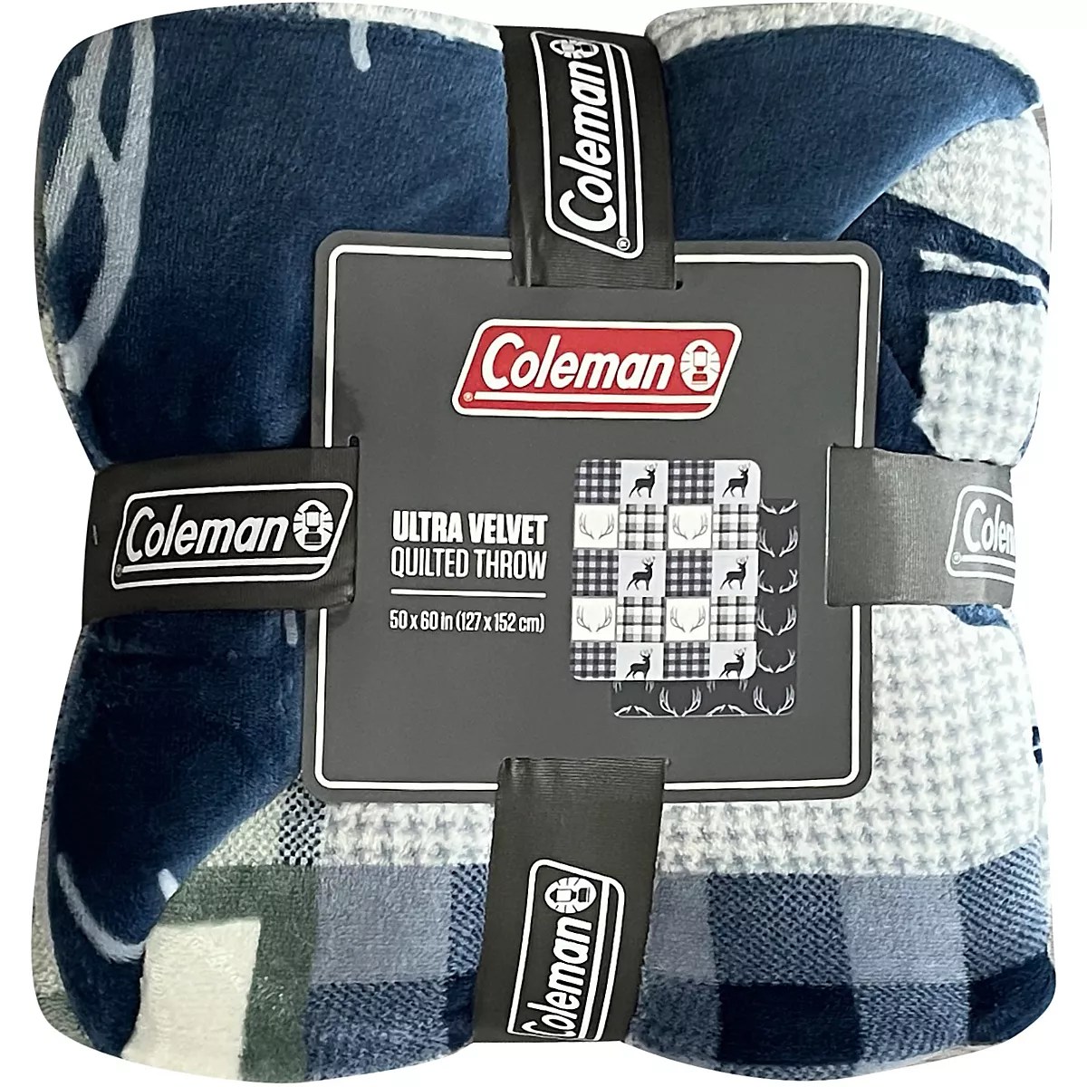 Coleman White Tail Deer Reversible 200gsm Quilted Ultra Velvet Throw