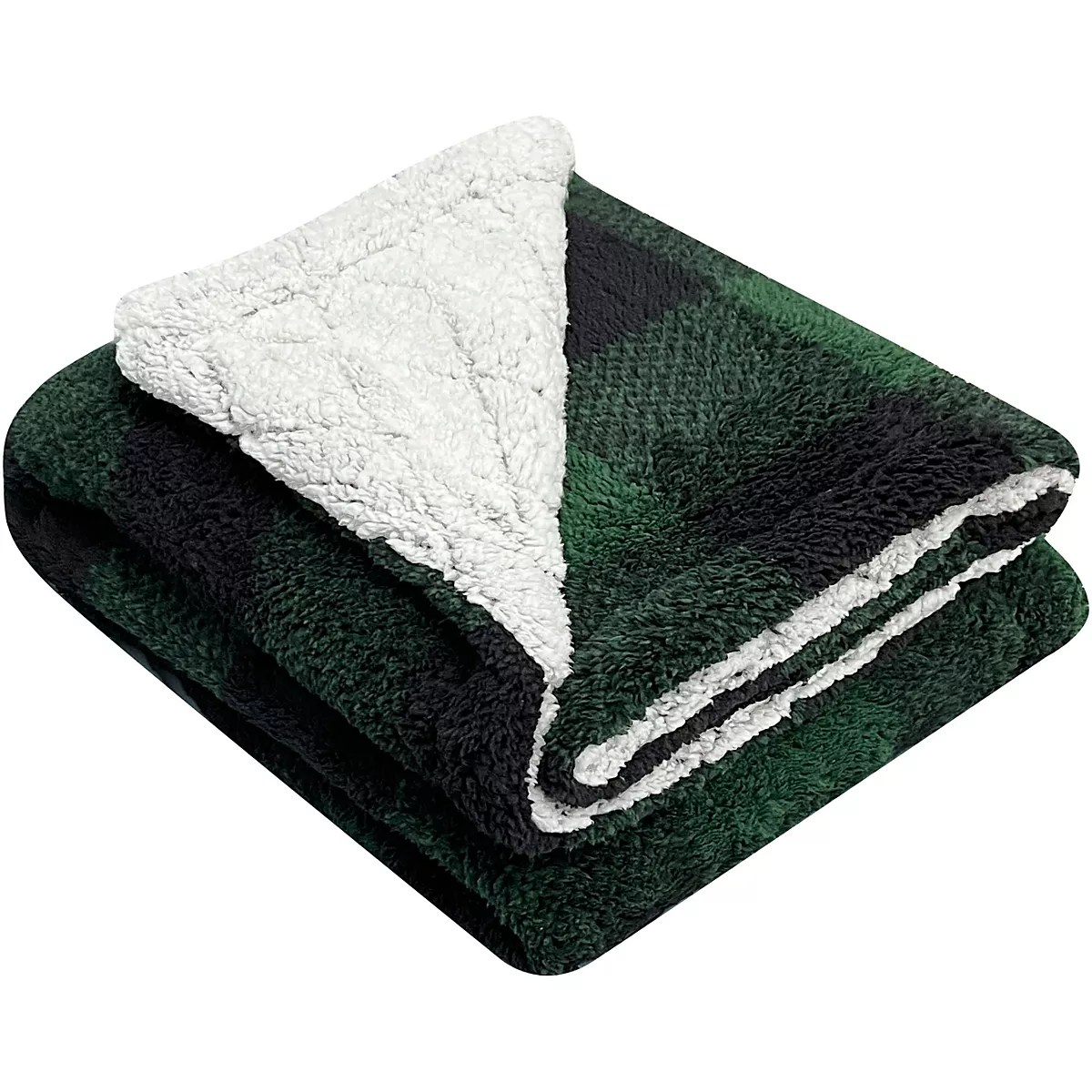 Needle & Pine Buffalo Checks 210 GSM Printed Sherpa Throw Blanket Academy