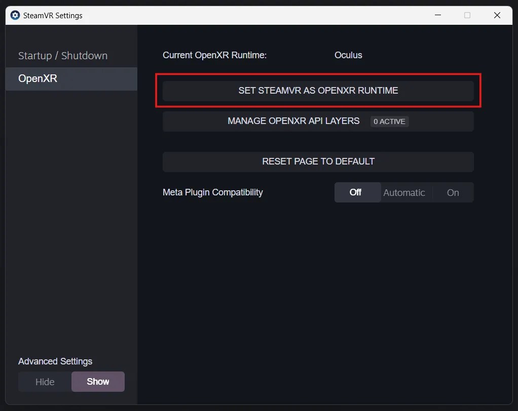 How to Set Your Default OpenXR Runtime - Vrex