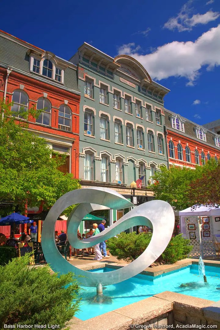 Bangor, Maine Art Festival on Sunny Day