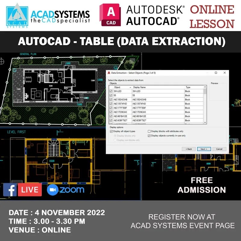 AutoCAD Table Data Extraction Acad Systems Autodesk Gold Partner