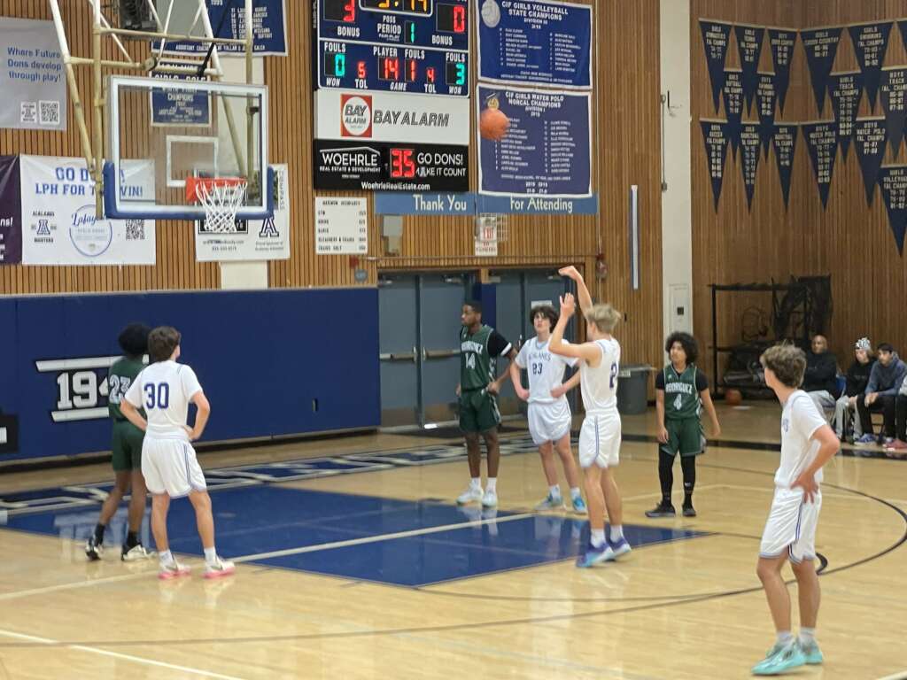 JV Boys Basketball corral the Rodriguez Mustangs 6642 Acalanes Boosters