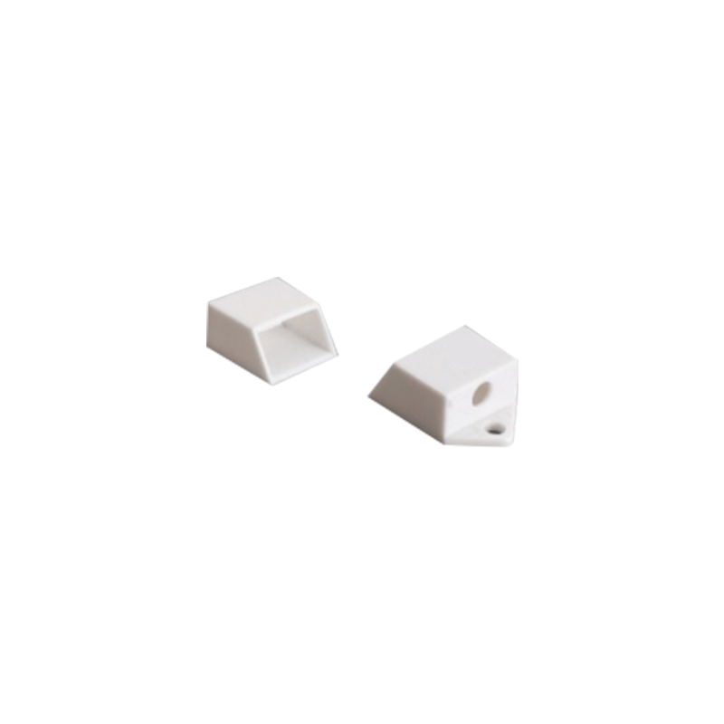 SET OF WHITE PLASTIC END CAPS FOR P151, 2PCS WITH HOLE Aca Lighting