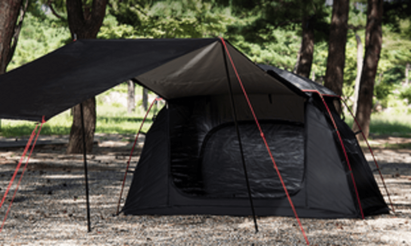 1 Person 3 Season Lightweight Black Mountain Cot Tent (2 in 1