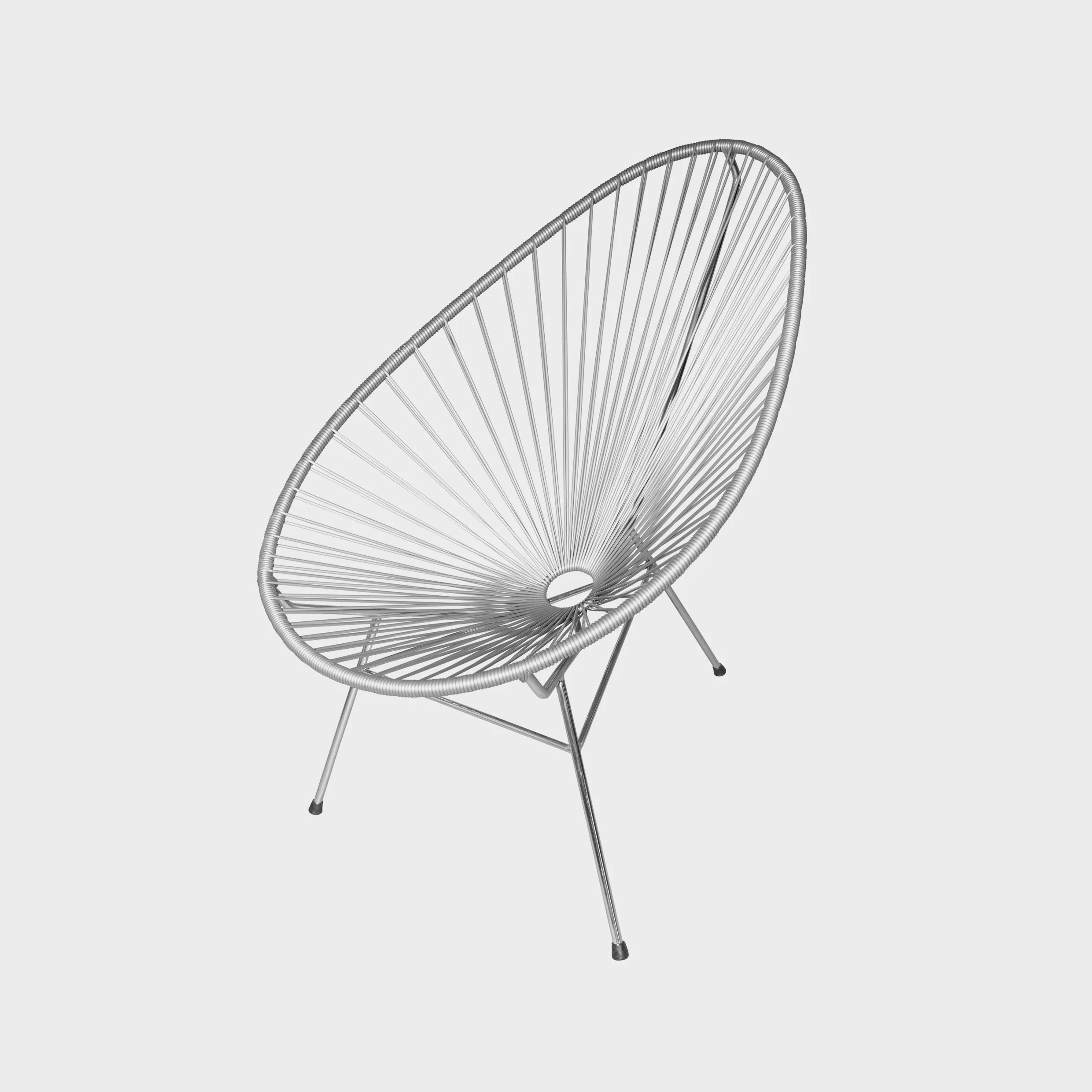 Acapulco Chair mit Chrom Geflecht Acapulco Design