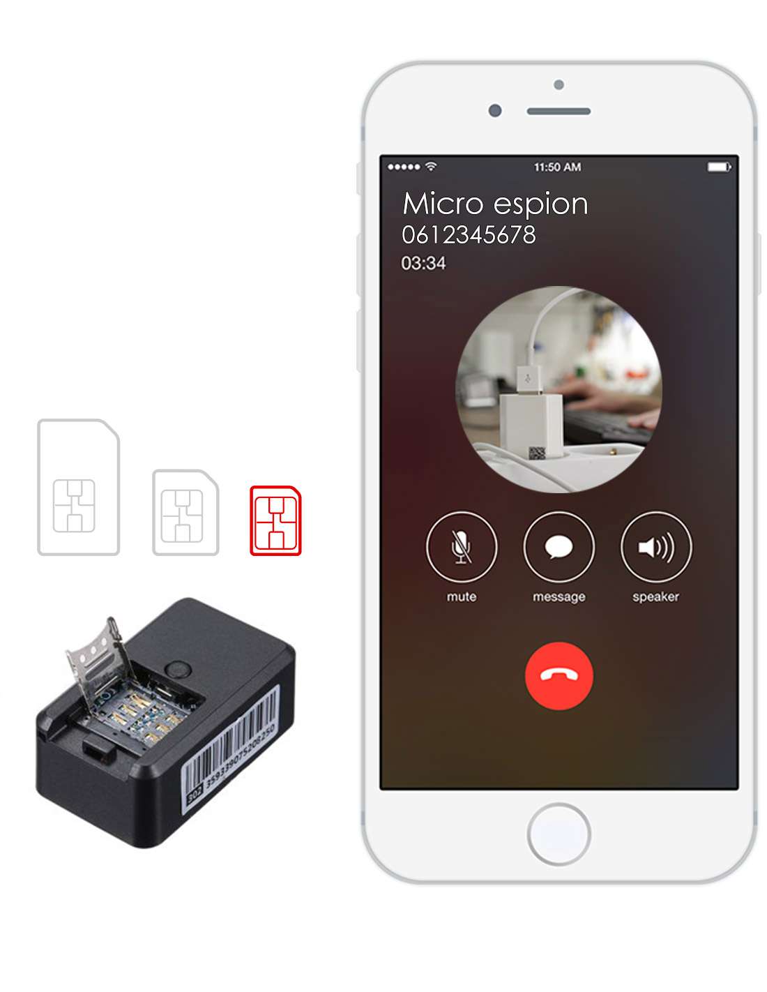 Mini traceur GPS avec micro détection de son suivi, écoute en direct