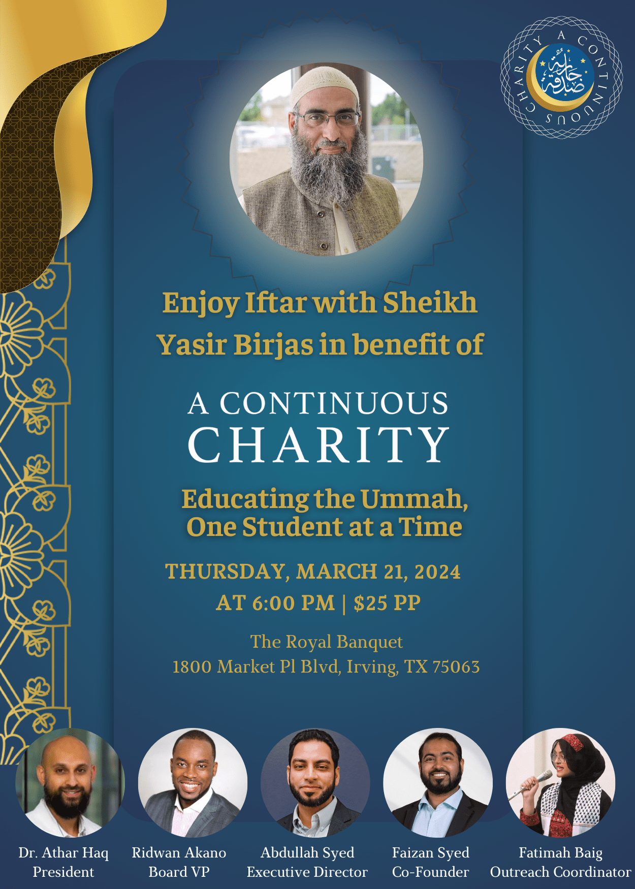 Iftar with Sh. Yasir Birjas A Continuous Charity