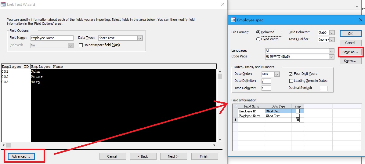 Access VBA import txt using DoCmd.TransferText Method
