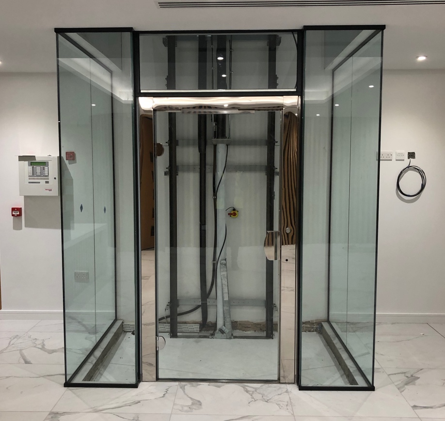 Sovereign House Glass lift in premium Cat A offices in Basildon, Essex