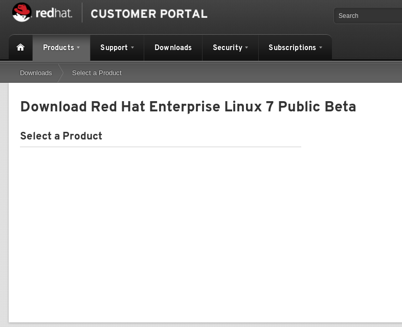 I try to download Red Hat Enterprise Linux 7 Beta and I can't find the