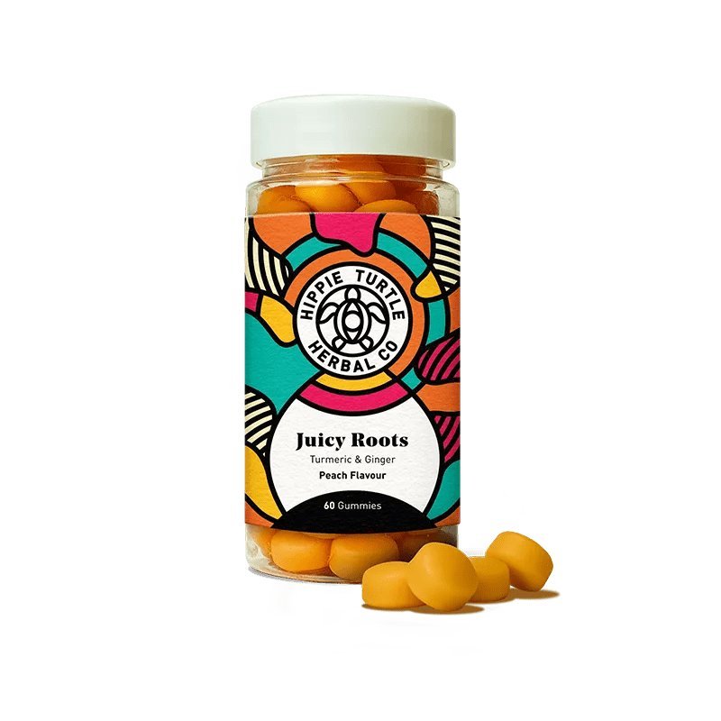 Hippie Turtle Juicy Roots Turmeric & Ginger Gummies
