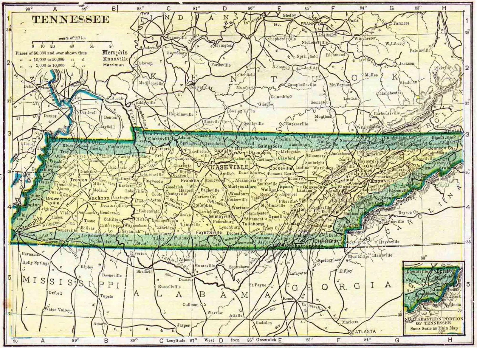 1910 Tennessee Census Map Access Genealogy