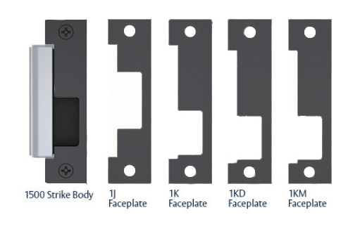 HES 1500C Complete Electric Strike Kit for Latchbolts, Black Finish
