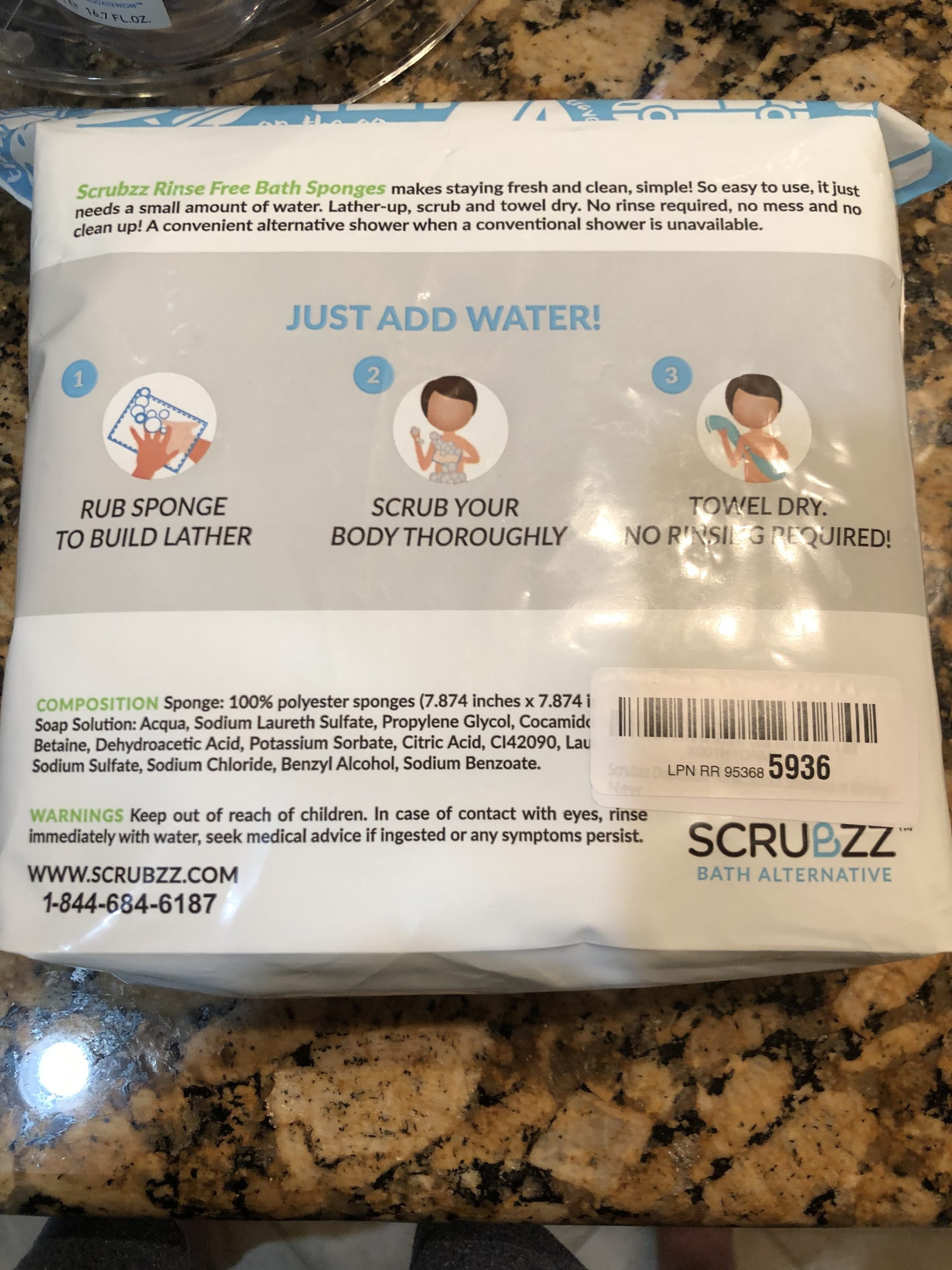 Scrubzz Rinse Free Bath Sponges Review Accessible Houston